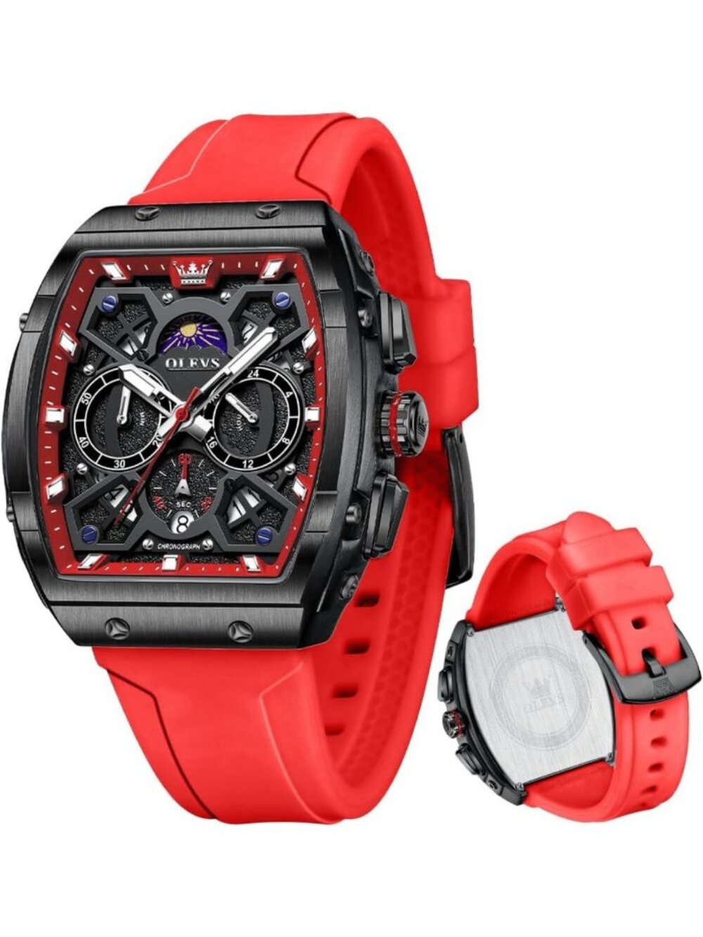 Stylish Large Waterproof Square Watch for Men | Multifunction Casual Business